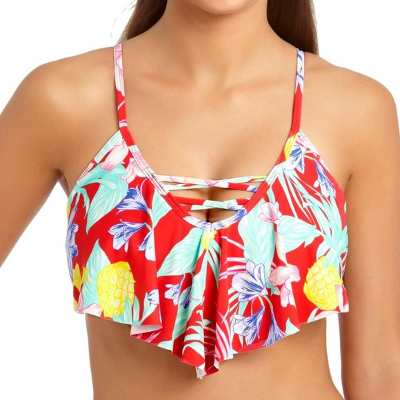 California Waves Other - California Waves Womens Bralette Floral Swim Top